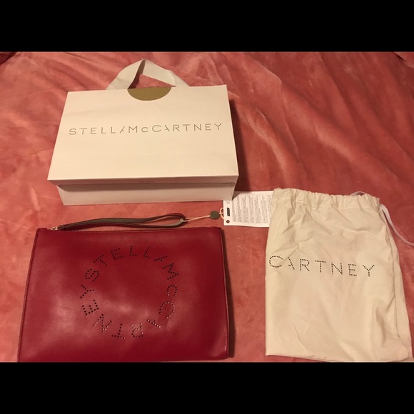 Stella McCartney logo red clutch - Picture 8 of 8